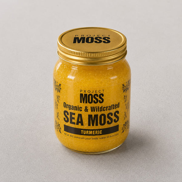 Project Moss Turmeric Sea Moss Gel jar