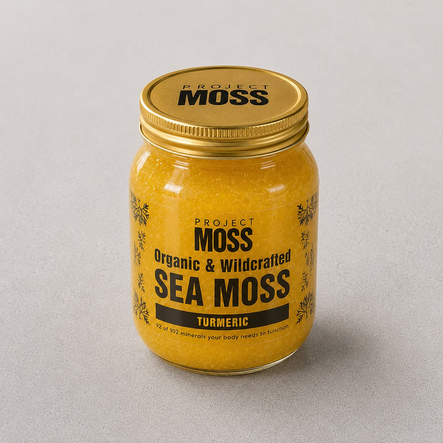 Project Moss Turmeric Sea Moss Gel jar